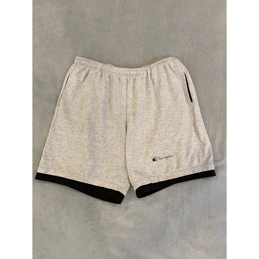 Mens‎ Champion Vintage Mad In USA Gym Shorts Gray Size XL